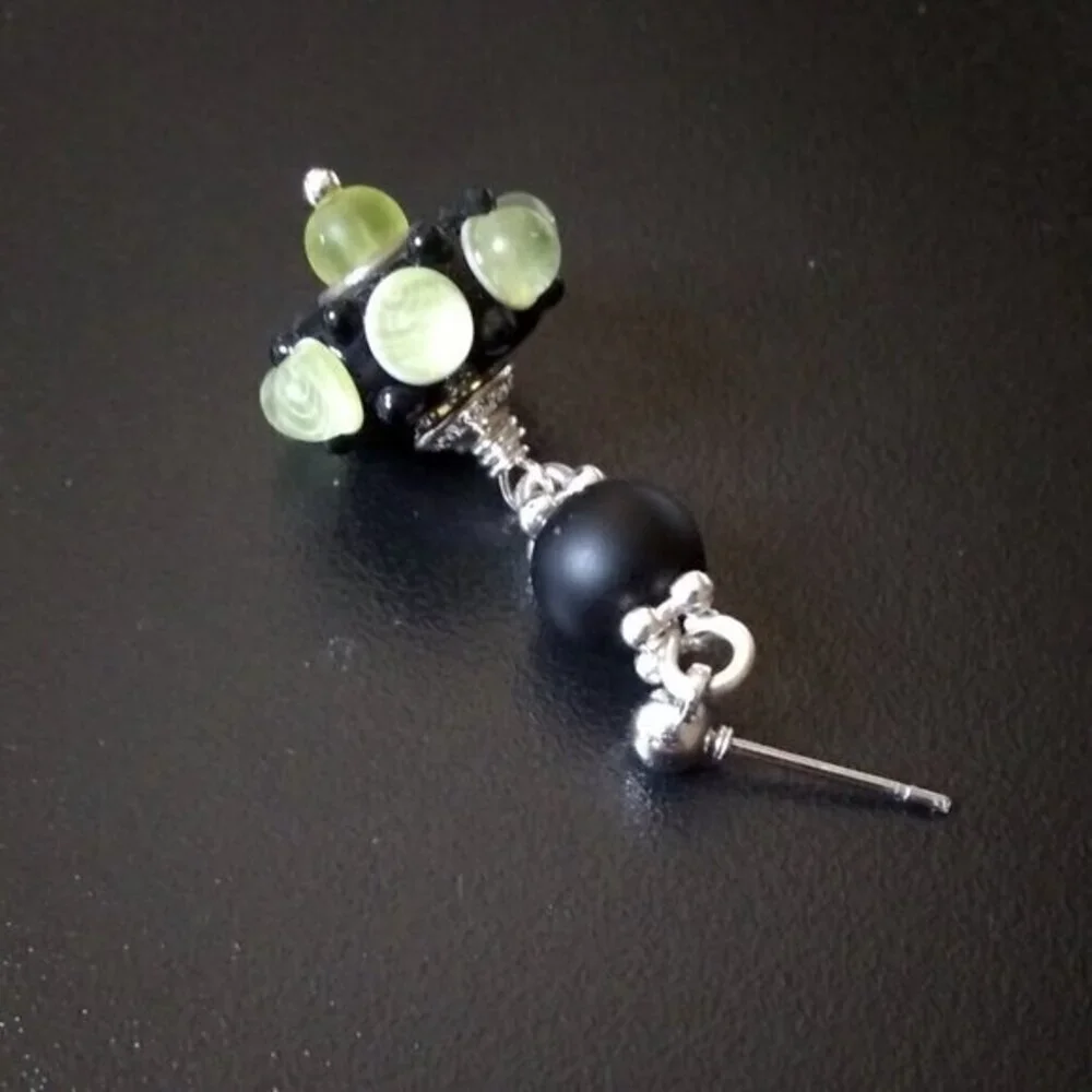 Knobby Nubby Handmade European Charm Beads! Sexy One-of-a-kind Dangle Earrings!